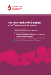 Guidelines for the Management of Thalassaemia Syndromes – Topics in ...